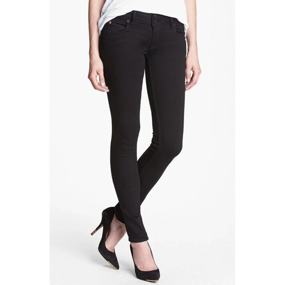 Women's HUDSON Black Collin Flap Pocket Skinny Jeans 31 X 32 EXCELLENT!